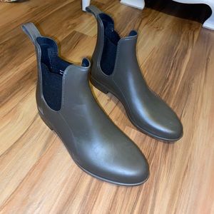 Army Green rain booties